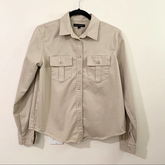 BANANA REPUBLIC Quinn Straight Fit Utility Shirt - Picture 3 of 8